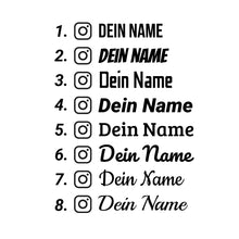 Load image into Gallery viewer, Personalisierter Aufkleber Instagram